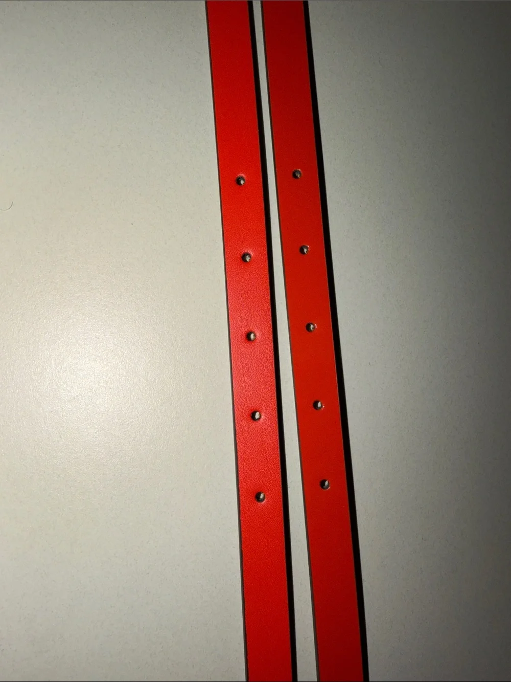 kate spade M Coral Orange Gold Tone Bow Leather Skinny Double Belt Set